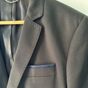 DIESEL men’s black blazer with denim accent - size medium